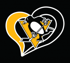 Pittsburgh Penguins Heart Logo custom vinyl decal