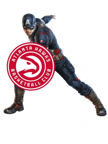 Atlanta Hawks Captain America Logo heat sticker