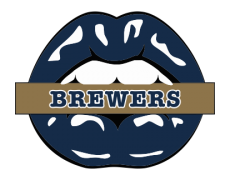 Milwaukee Brewers Lips Logo custom vinyl decal