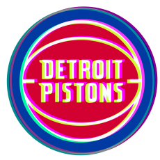Phantom Detroit Pistons logo heat sticker