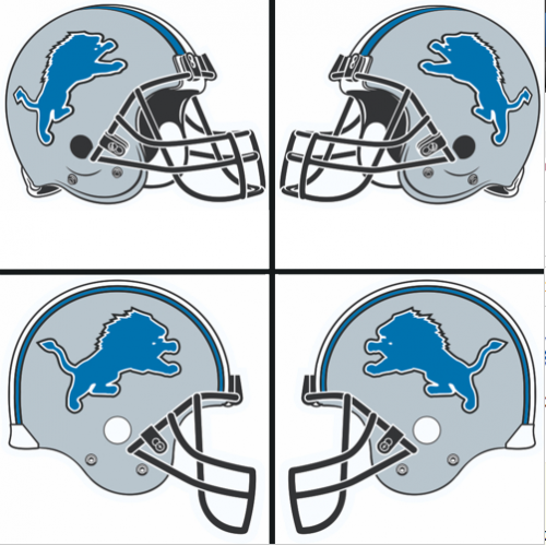 Detroit Lions Helmet Logo heat sticker