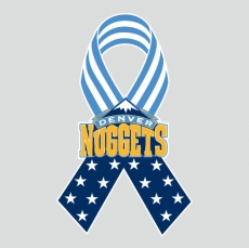 Denver Nuggets Ribbon American Flag logo custom vinyl decal