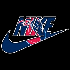 Detroit Pistons Nike logo heat sticker