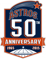 Houston Astros 2015 Anniversary Logo heat sticker