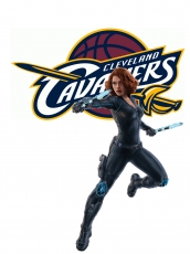 Cleveland Cavaliers Black Widow Logo heat sticker