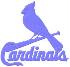 St. louis Cardinals Colorful Embossed Logo heat sticker