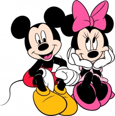 Mickey and Minnie Mouse Logo 01 custom vinyl decal