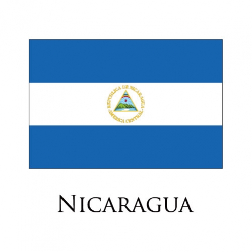 Nicaragua flag logo heat sticker
