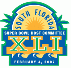 Super Bowl XLI Alternate 02 Logo heat sticker