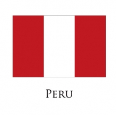 Peru flag logo heat sticker