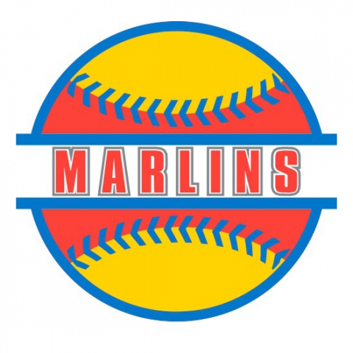 Baseball Miami Marlins Logo heat sticker