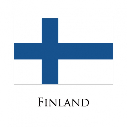 Finland flag logo heat sticker