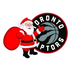 Toronto Raptors Santa Claus Logo heat sticker