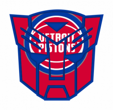 Autobots Detroit Pistons logo heat sticker