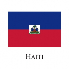 Haiti flag logo heat sticker