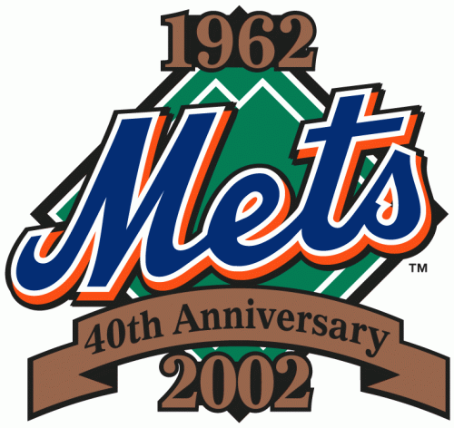 New York Mets 2002 Anniversary Logo heat sticker