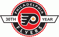Philadelphia Flyers 1996 97 Anniversary Logo heat sticker