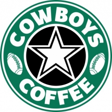 Dallas Cowboys starbucks coffee logo heat sticker