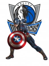 Dallas Mavericks Captain America Logo heat sticker