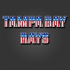 Tampa Bay Rays American Captain Logo heat sticker