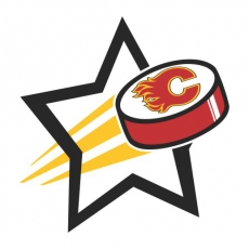 Calgary Flames Hockey Goal Star logo heat sticker
