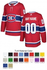 Montreal Canadiens Custom Letter and Number Kits for Home Jersey Material Twill