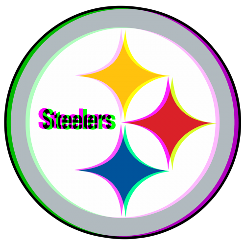 Phantom Pittsburgh Steelers logo heat sticker