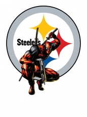 Pittsburgh Steelers Deadpool Logo custom vinyl decal