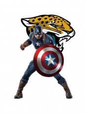 Captain America Jacksonville Jaguars Logo heat sticker