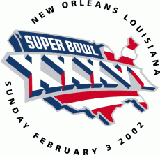 Super Bowl XXXVI Logo heat sticker