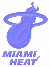 Miami Heat Colorful Embossed Logo heat sticker