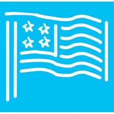 Flag Logo 19 heat sticker