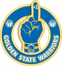 Number One Hand Golden State Warriors logo heat sticker
