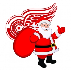 Detroit Red Wings Santa Claus Logo custom vinyl decal