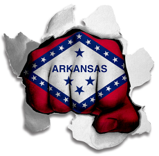 Fist Arkansas State Flag Logo heat sticker