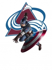 Colorado Avalanche Captain America Logo heat sticker