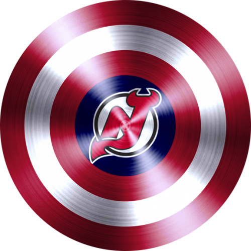 Captain American Shield With New Jersey Devils Logo custom vinyl decal