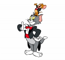 Tom and Jerry Logo 17 heat sticker