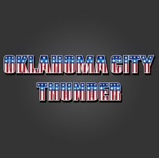 Oklahoma City Thunder American Captain Logo heat sticker