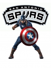 San Antonio Spurs Captain America Logo heat sticker