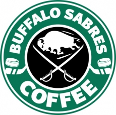 Buffalo Sabres Starbucks Coffee Logo heat sticker