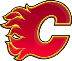 Calgary Flames Crystal Logo heat sticker