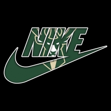 Milwaukee Bucks Nike logo heat sticker