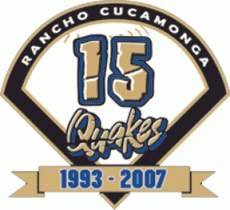 Rancho Cucamonga Quakes 2007 Anniversary Logo heat sticker