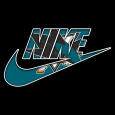 San Jose Sharks Nike logo heat sticker