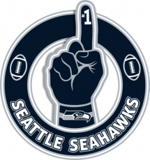 Number One Hand Seattle Seahawks logo heat sticker