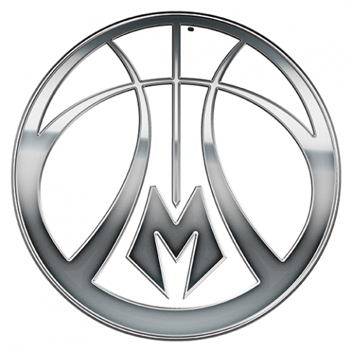 Milwaukee Bucks Silver Logo heat sticker
