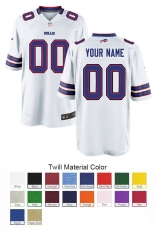 Buffalo Bills Custom Letter and Number Kits For White Jersey Material Twill