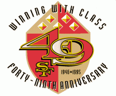 San Francisco 49ers 1995 Anniversary Logo heat sticker