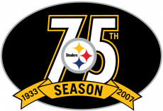 Pittsburgh Steelers 2007 Anniversary Logo heat sticker